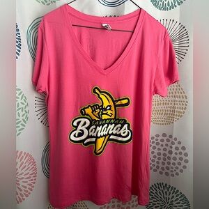 Pink Savannah Bananas women's t-shirt! See description for sizing